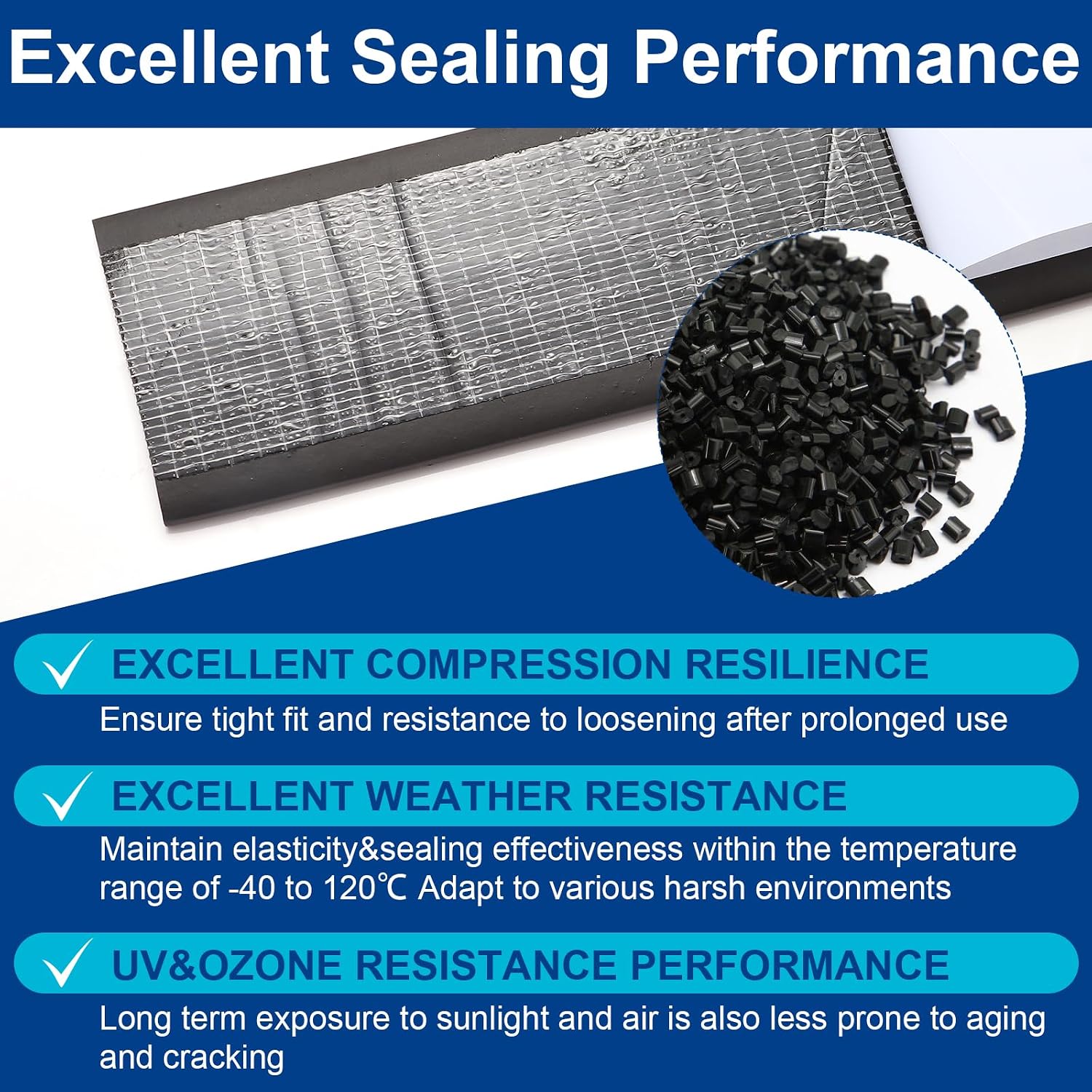 23FT Camper Shell Seal Truck Rubber， 23 feet x 2 "x 0.2"， EPDM Stripping, Truck Cap Seal， for Truck Roof Cover, Maximum Weight Capacity 200 pounds