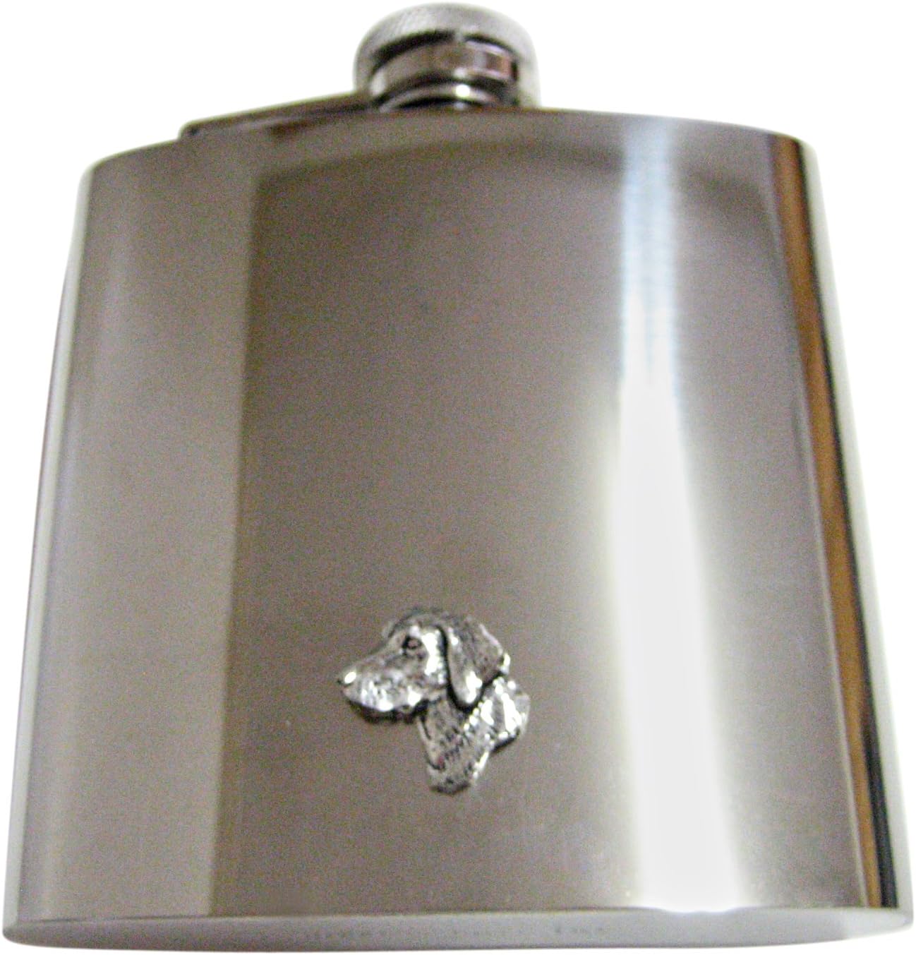 Kiola Designs Small Labrador Dog Head 6 Oz. Stainless Steel Flask