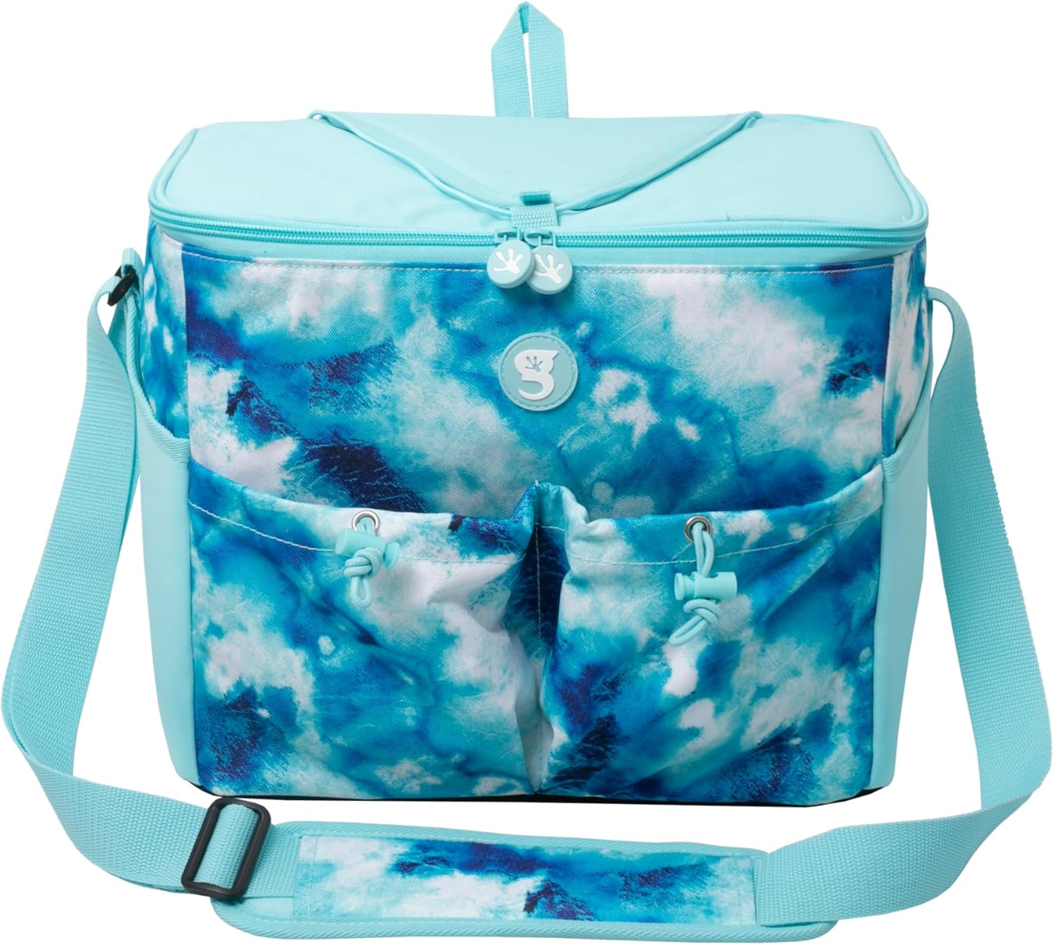 geckobrands Large Removable Hardliner Tote Cooler – Holds Up to 24 Cans or 15 Bottles, 5 Pockets/2 Neoprene, Easy Access Lid