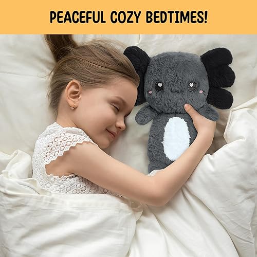 Miniatura 8 de Axolotl - Almohadilla térmica sin perfume para microondas para mujeres y niños, bonita almohada suave y acogedora de felpa calentable con animales