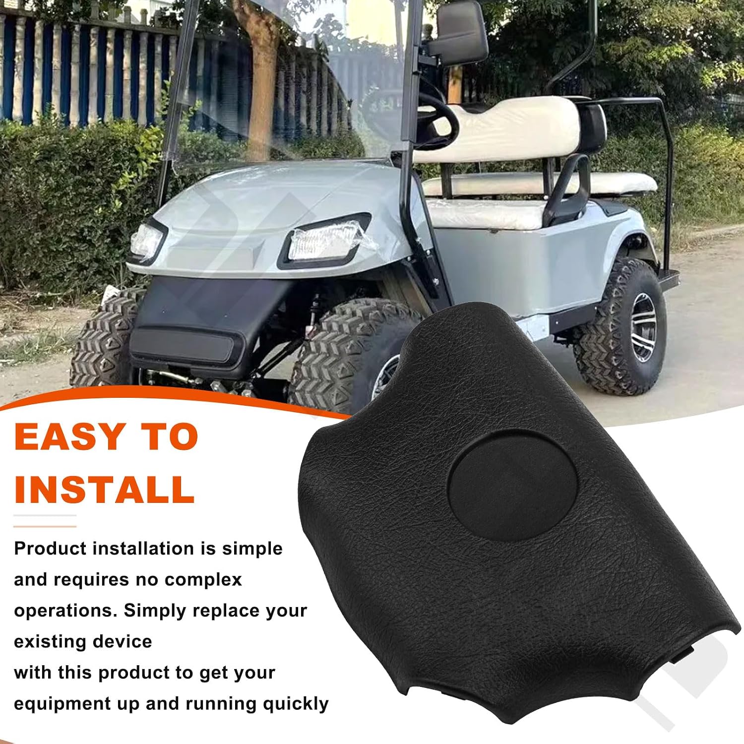 71147G01 Steering Wheel Cover Compatible with EZ-GO Gas and Electric Golf Cars Utility Vehicles
