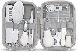 11 x Baby Care Kit - Portable Comb, Nail Clip, for Kindergarten, Newborns, Girls, Boys (White)