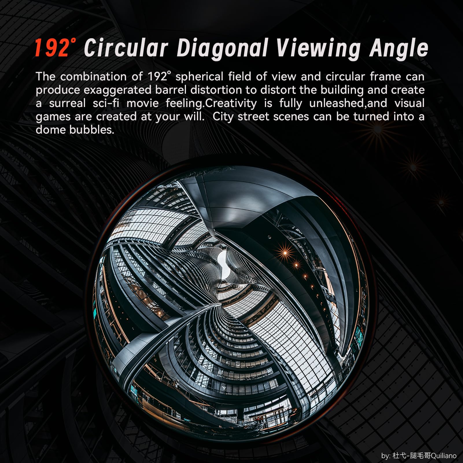 AstrHori 6,5mm F2.0 APS-C Objectif fisheye Circulaire Ultra Grand Angle 192° pour appareils Photo sans Miroir for Panasonic for Olympus Micro 43 G1,G2,G3,G5,G6,G7,G9,GH1,GH2,GH4,GH5,GM5,GX1,GX7