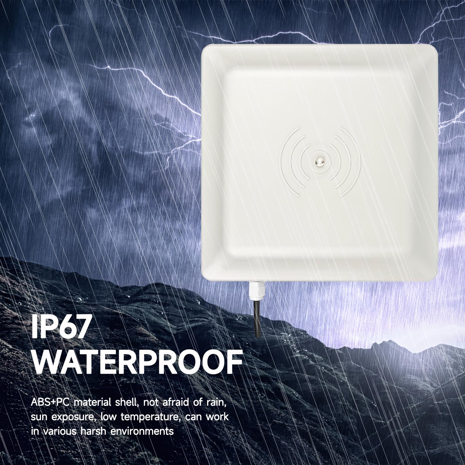 Lecteur RFID UHF YANZEO SR682 Lecteur de Carte RFID UHF Longue portée USB RS485 Wiegand26/34 Sortie réseau RJ45 IP67 Lecteur UHF intégré