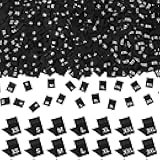 HunnmingRe 700 Pieces Clothing Size Tags Sewing Woven Garment Size Labels Mix Clothing Crafting Ribbons Tags Clothes Garment Fabric Embroidered Label, XS-3XL(Black,White)