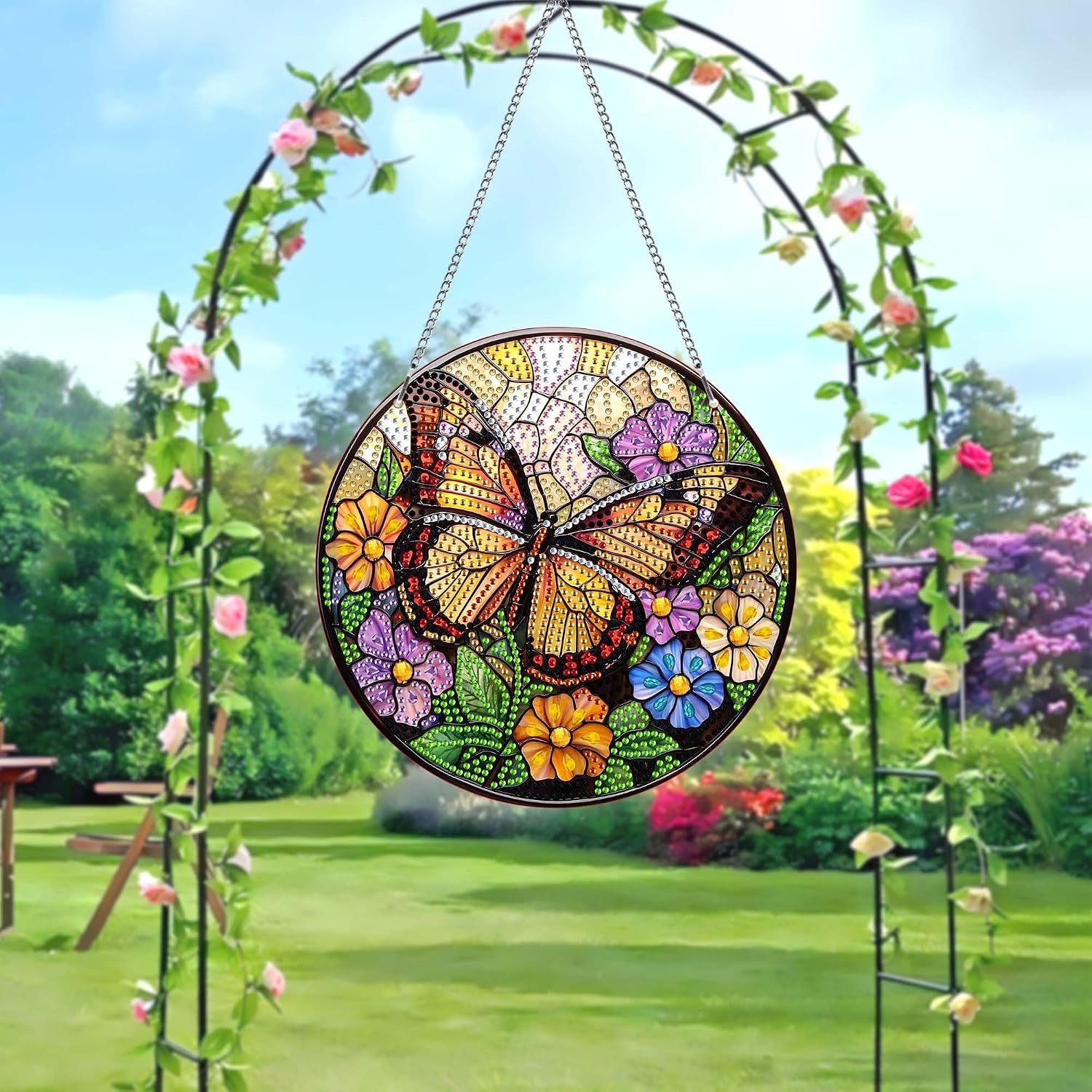 LOMSIOY Diamond Art Hanging Kit for Adult Butterfly image 4