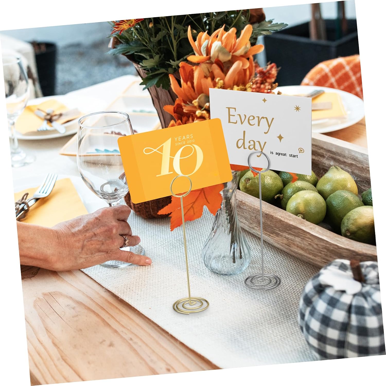 10pcs Elegant Table Holders Place Card Holders Clip Photo for Wedding Decor
