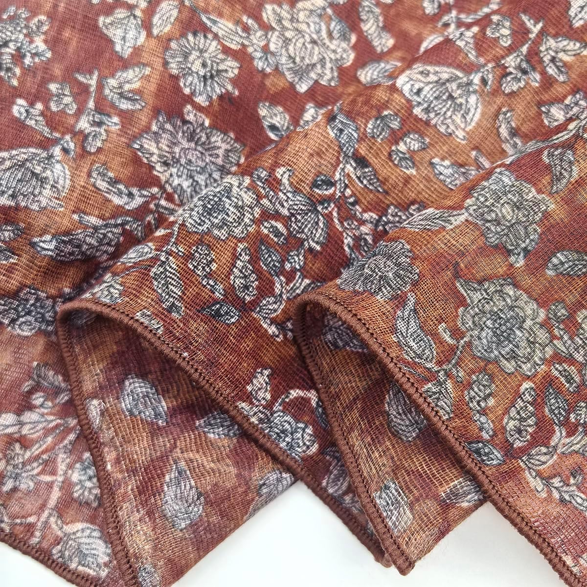 Retro Style Large Cotton Blend Hair Bandana Headband, Head Wrap, Hair Neck Scarf for Women 24 x 24 inch - Image 6