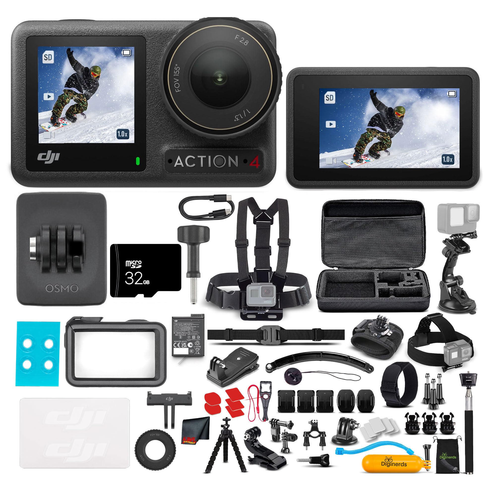 Amazon.com : DJI Osmo Action 4 Camera Standard Combo - Waterproof
