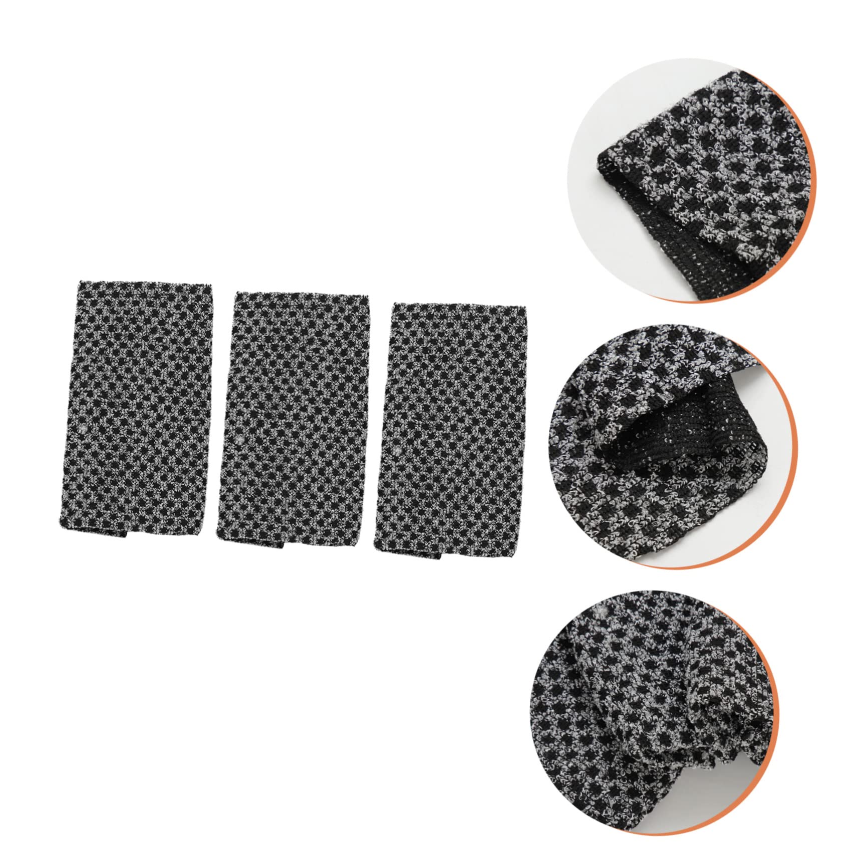OUNONA 3Pcs Exfoliating Body Scrub Towels Dual Sided Back Rubbing Towels for Deep Cleaning Long Straps for for Comfortable Bathing