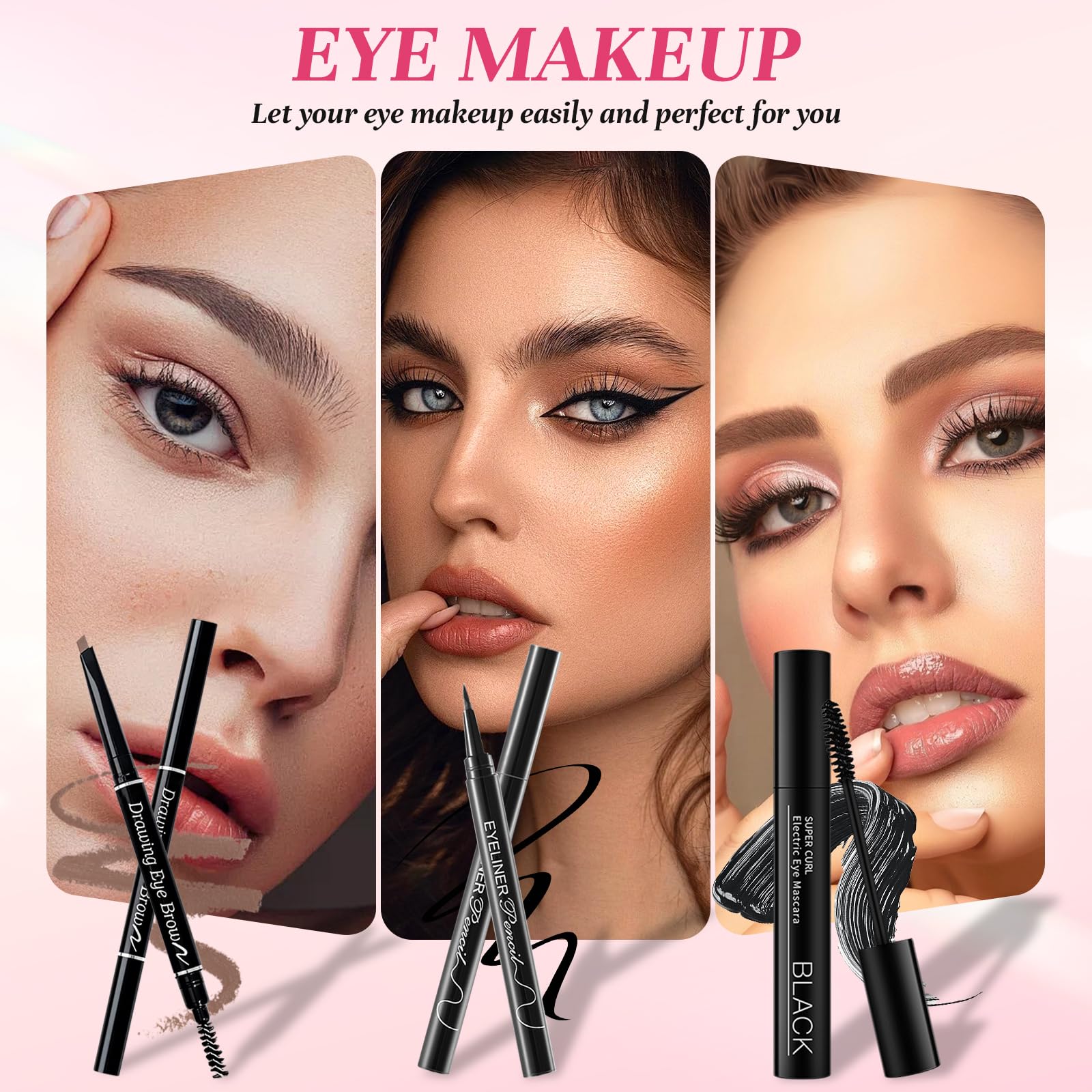 Coffret Maquillage Femme, Mallettes Maquillage Ado Fille, Kit de Maquillage Portable pour Débutants et Professionnels avec Palette à Yeux, Fond de Teint, Mascara, Gloss à Lèvres, Crayon Sourcil