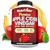 Premium Apple Cider Vinegar Supplements with Mother - 1600 mg - 120 Apple Cider Vinegar Capsules: ACV Pills for Digestion, Keto, Cleansing, and Balanced Nutrition