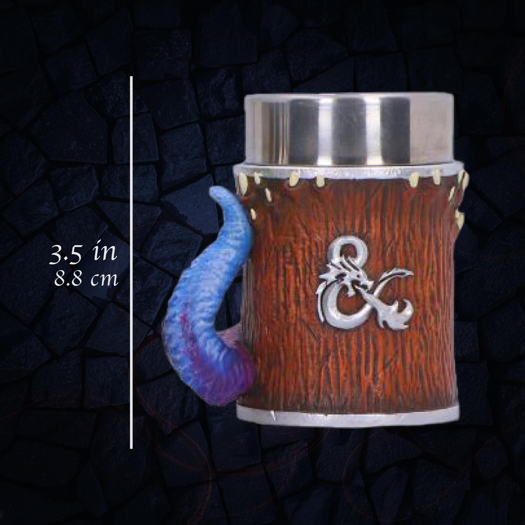 Nemesis Now Dungeons & Dragons - Juego de 3 jarras pequeñas de 8,6 cm | D&D Drinkware, insertos de acero inoxidable, resina pintada a mano, juego de tazas de fantasía