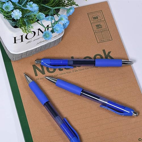 Miniatura 10 de AIHAO Bolígrafos de gel, punta media, tinta negra, paquete de 12 bolígrafos retráctiles de tinta de gel con tinta de primera calidad y agarre cómodo