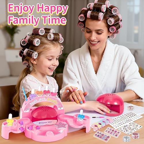 Miniatura 4 de Shemira Juego de esmaltes de uñas para niñas de 7 a 12 años, juguetes para niñas de 5, 6, 7, 8, 9, 10, 11, 12 años, kit de estudio de arte de uñas