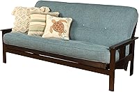 Vista 71 de MFD Futón Montana, Verde, Tela Madera, Colchón de ante de turba