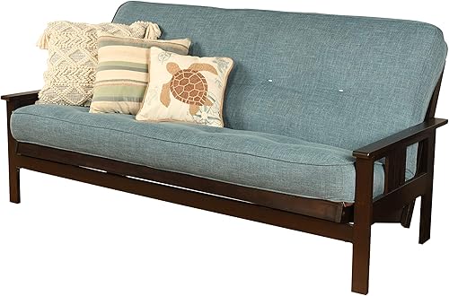 Vista 71 de MFD Futón Montana, Verde, Tela Madera, Colchón de ante de turba