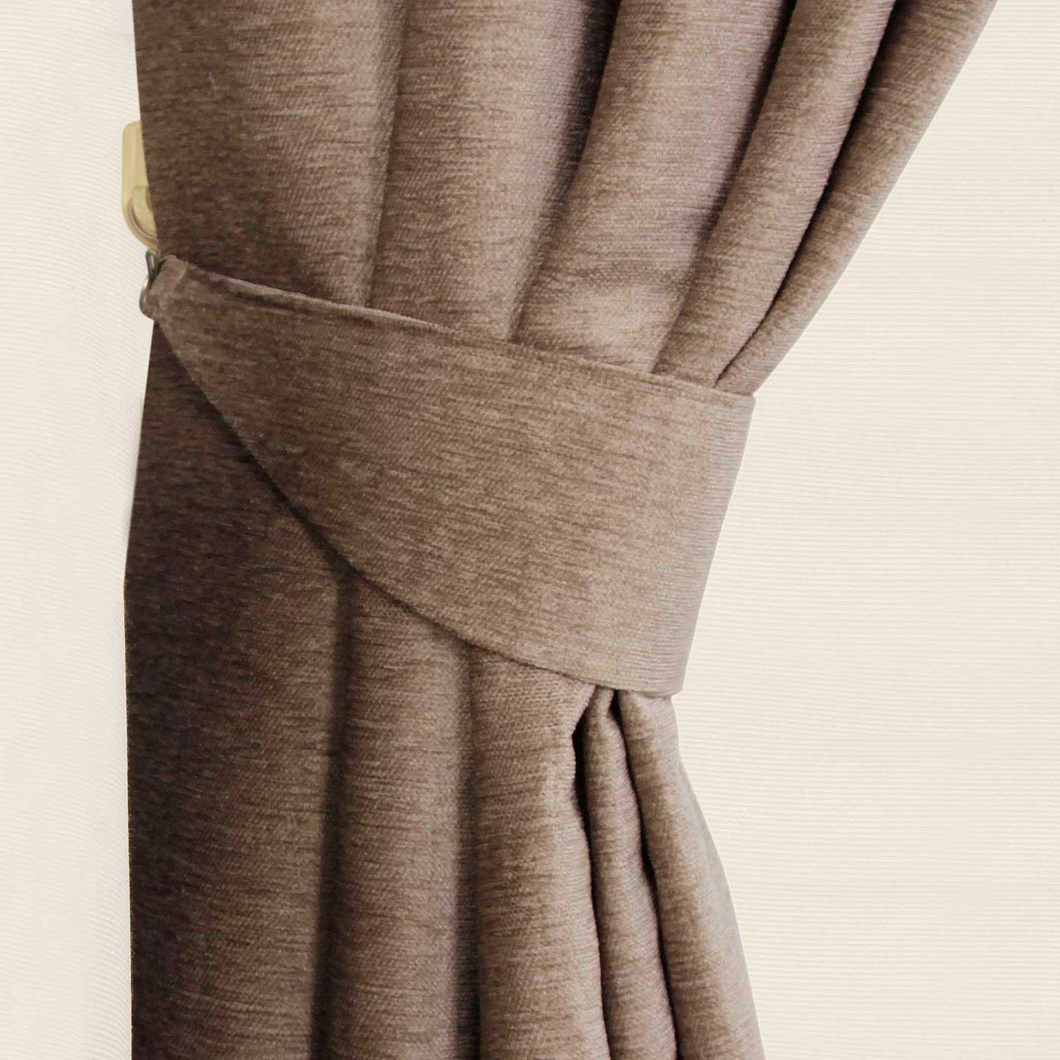 Homescapes Chenille Curtain Tie Back Pair in Beige