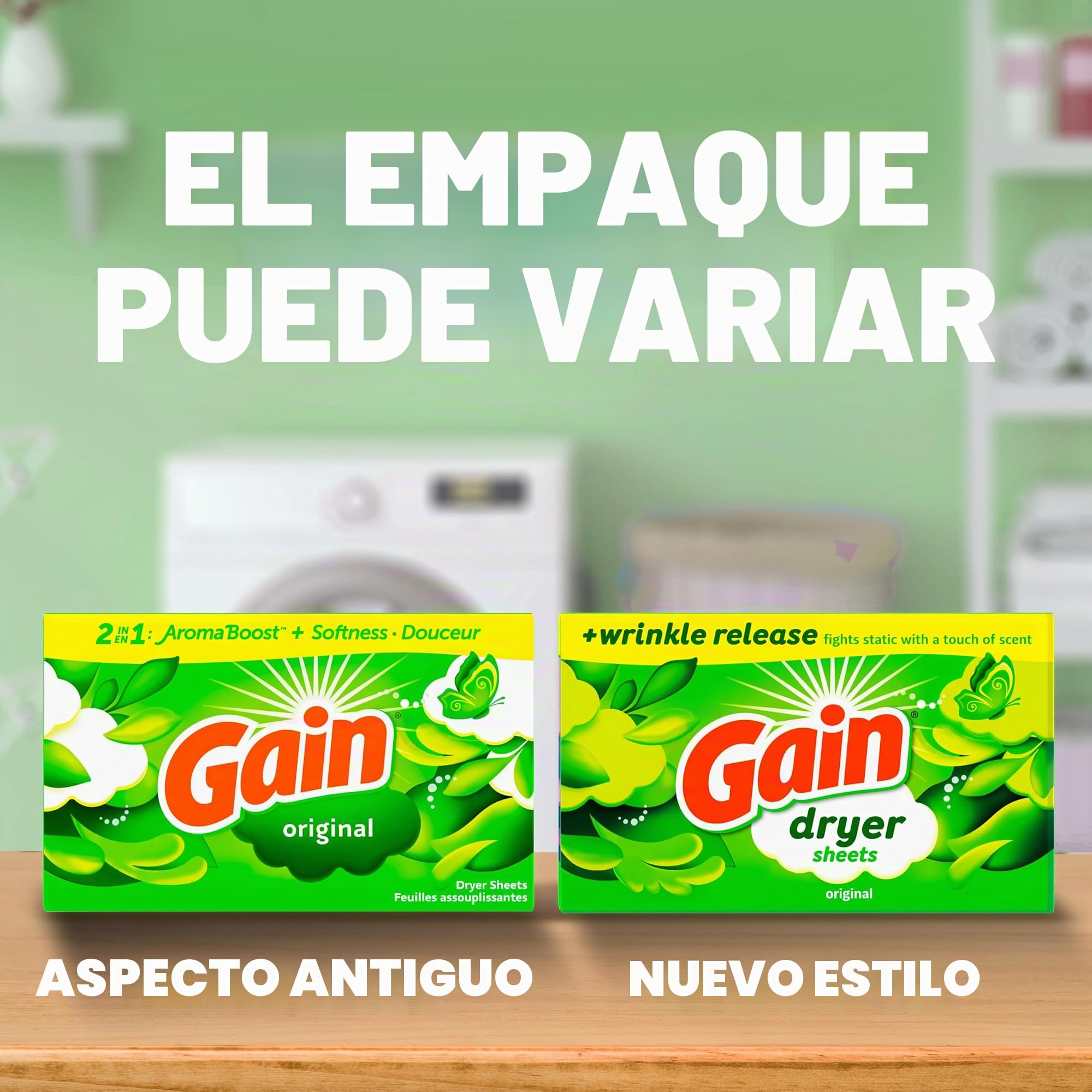 Gain - Original - Toallitas para secadora, 240 unidades (el embalaje puede variar)
