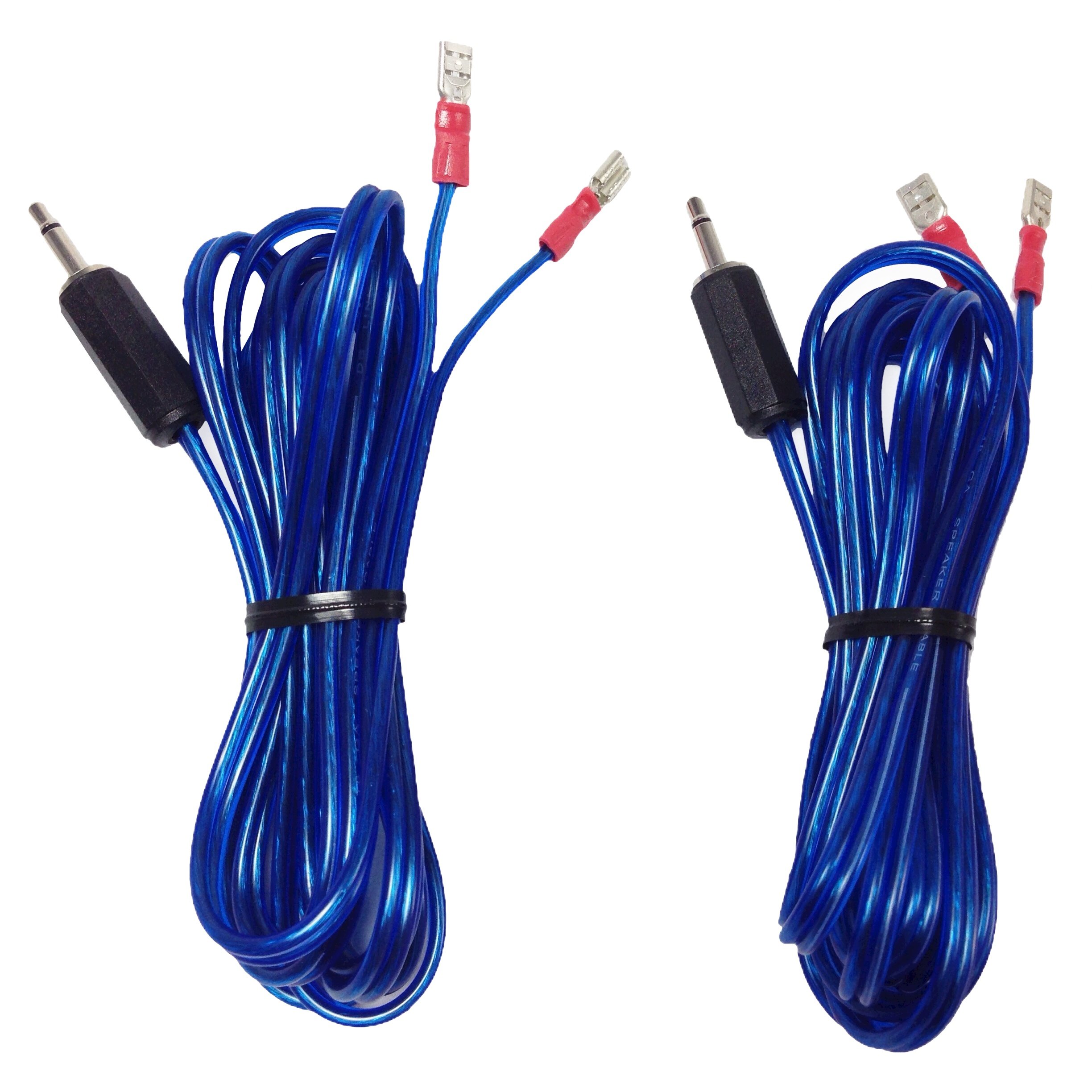 StealthSwitch Arcade Button Cables for Photo Booth (.187 Inch Quick Disconnect Connectors, 3.5mm Mono Audio Cable, 6 Feet, Set of 2)