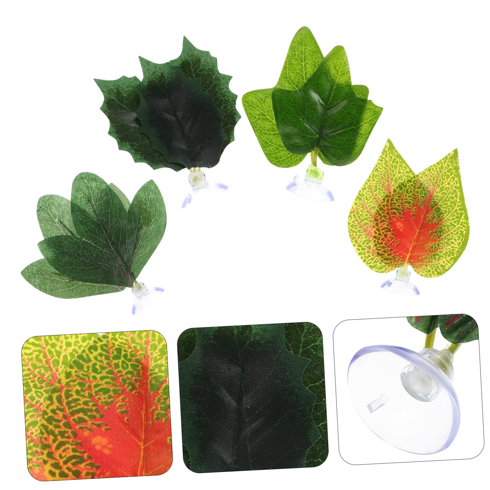 Sosoport 20stücke Teiliges Künstlichen Pflanzen Für Aquarien Und Terrarien Lifelike Dekoration Für Reptilien Und Fischbehälter Für Und Salziges Wasser Mit Stilvollen Blättern