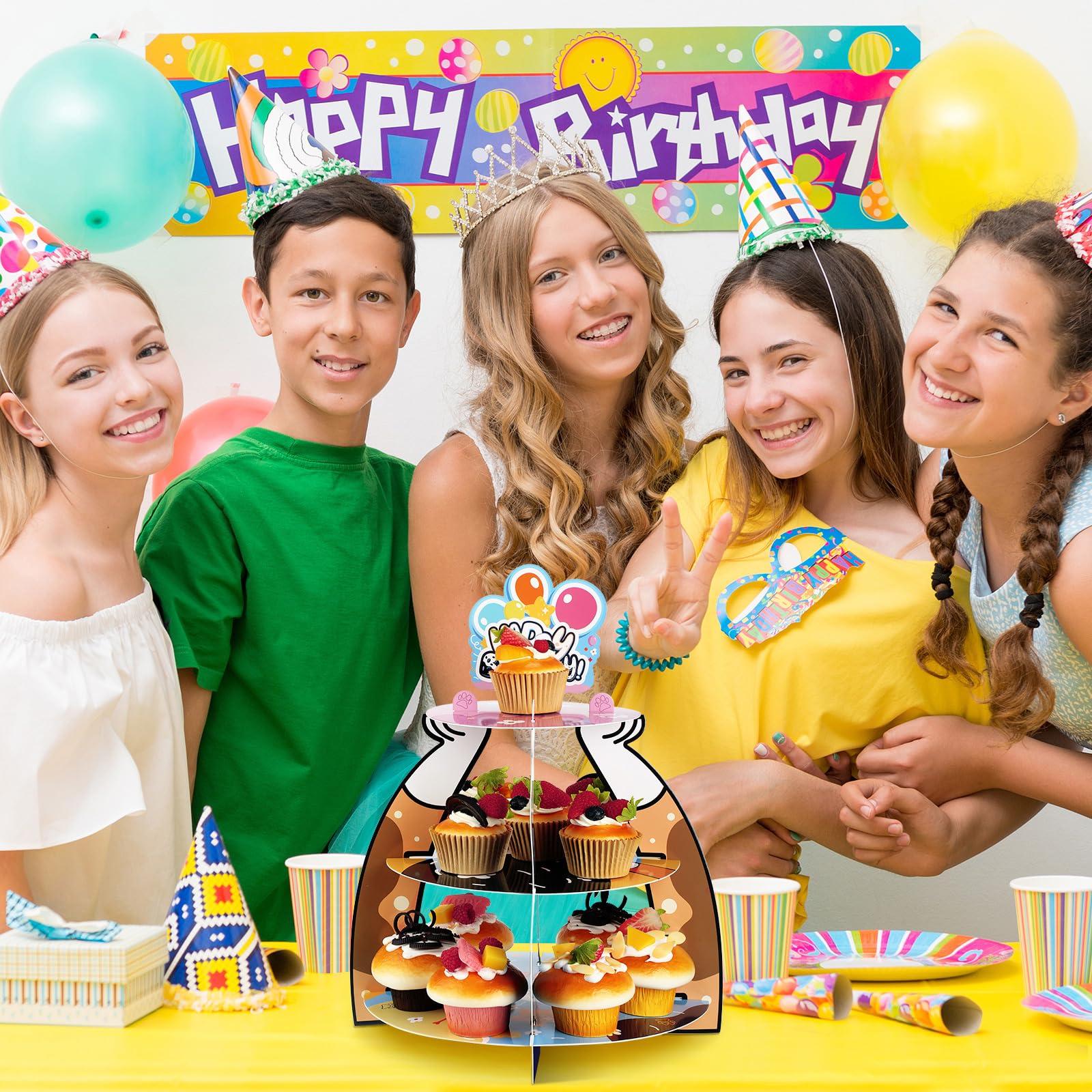 3. Geburtstag Deko-Set – Donut & Eiscreme Ballons, Banner & Torten-Topper Für Kinderpartys