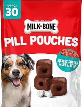 Milk-Bone Pill Pouches, Hickory Smoked Bacon Flavor, 30 Pill Pouches