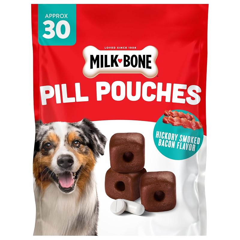 Petisco para cães para administração de medicamentos Milk-Bone sabor bacon defumado Hickory, 30 unidades, 207 g