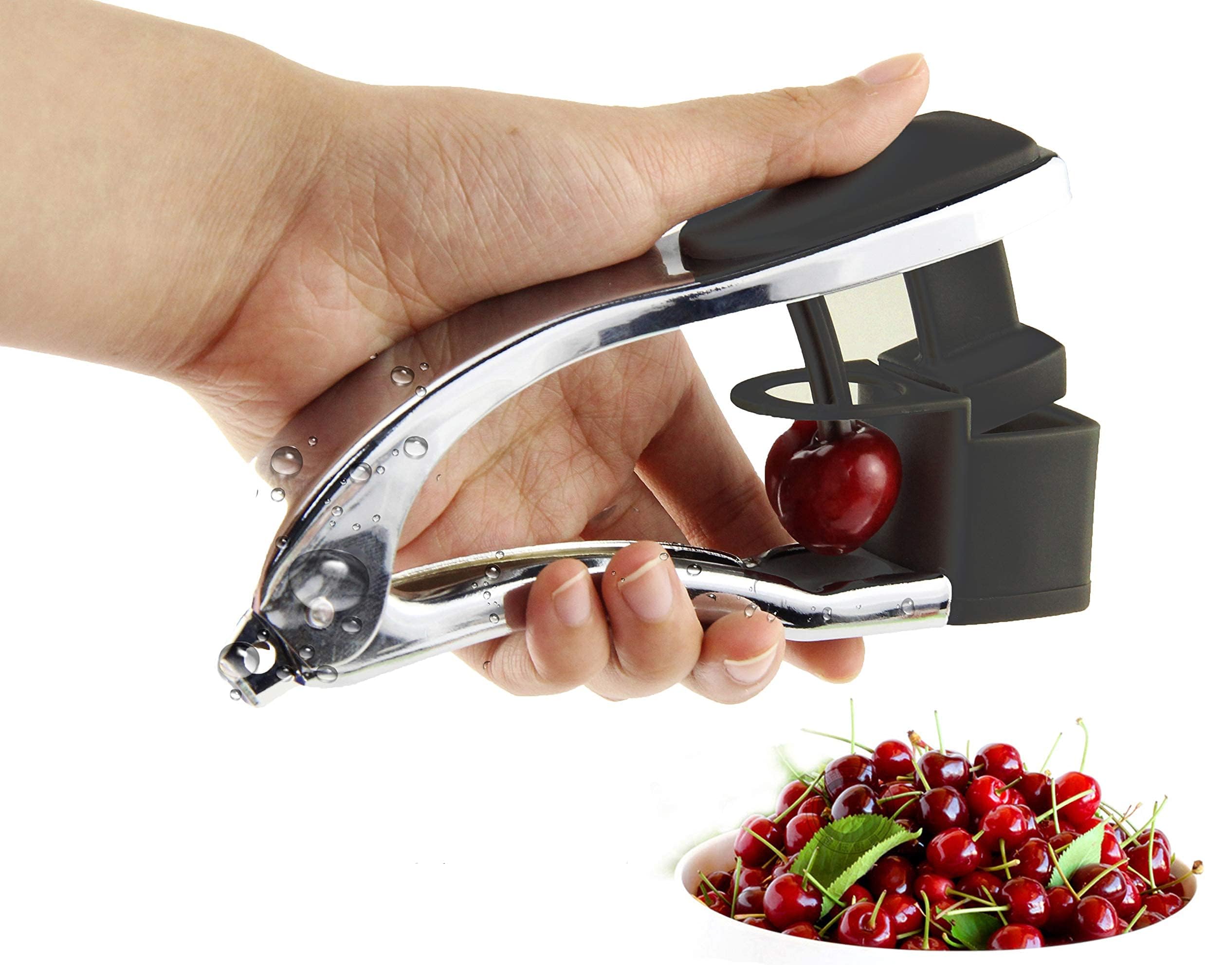 Cherry pit, olive pit remover, stainless steel fruit plum pit or seed remover combo