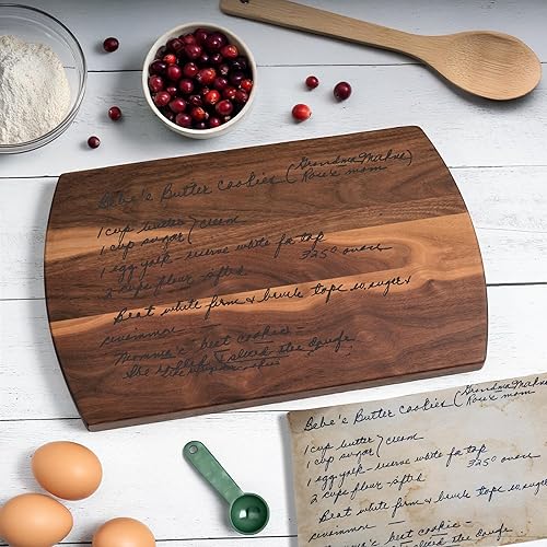 Blue Ridge Mountain Gifts Personalized Laser Engraved Recipe Cutting Board - Wood Cutting Board - Custom Gift for Dad - Great as Wedding Gifts,
