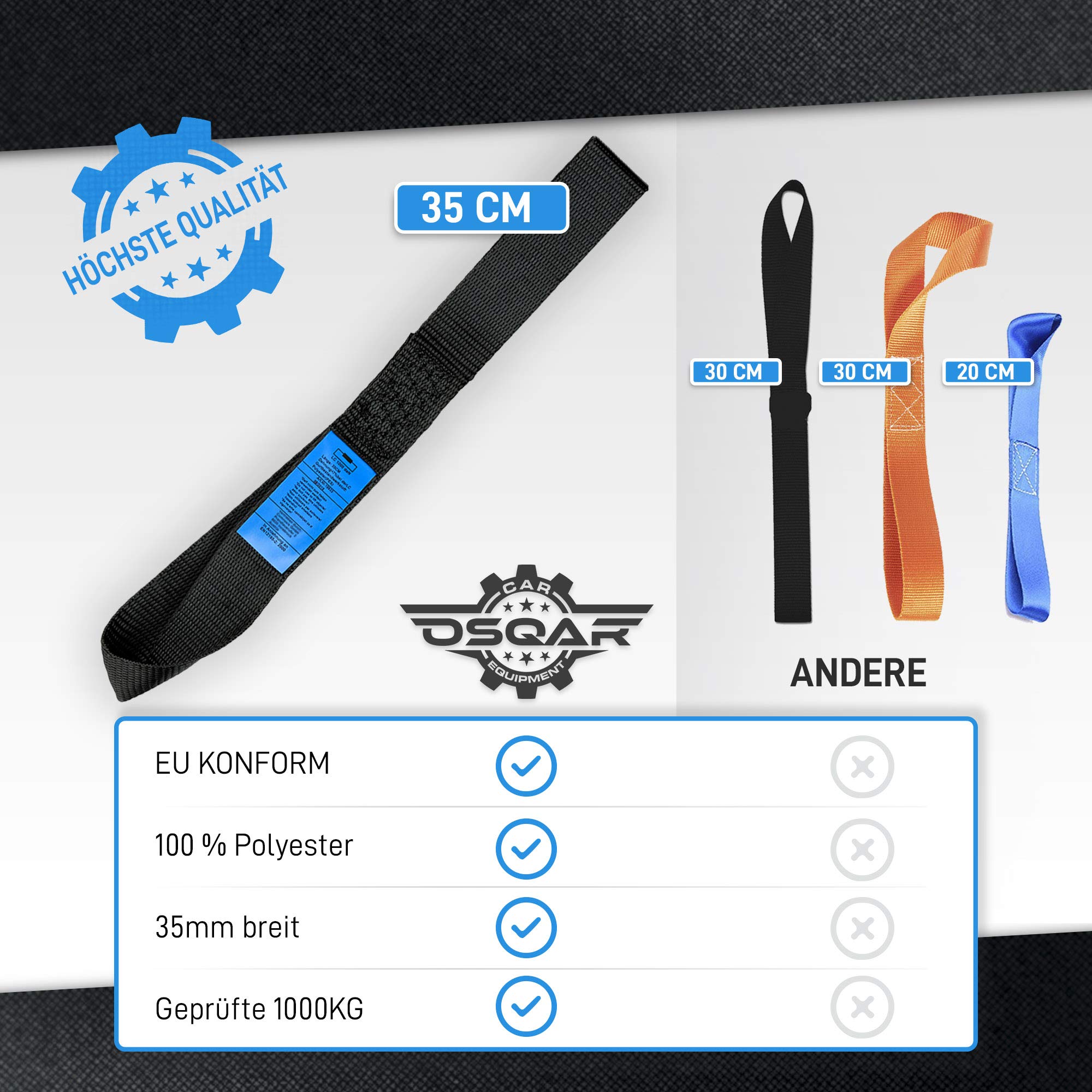 8x Zurrschlaufen Mit Karabinern - 1000kg Tragkraft Für Motorrad & Camping