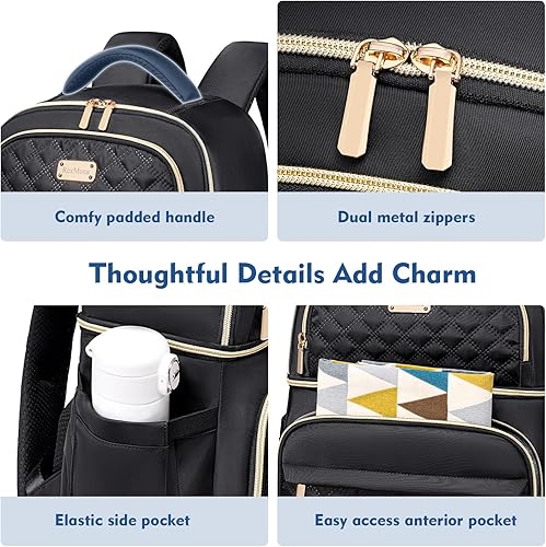 Miniatura 6 de Mochilas refrigeradoras de almuerzo de dos pisos, mochilas aisladas, bolsas de almuerzo ligeras a prueba de fugas para mujeres y hombres, para