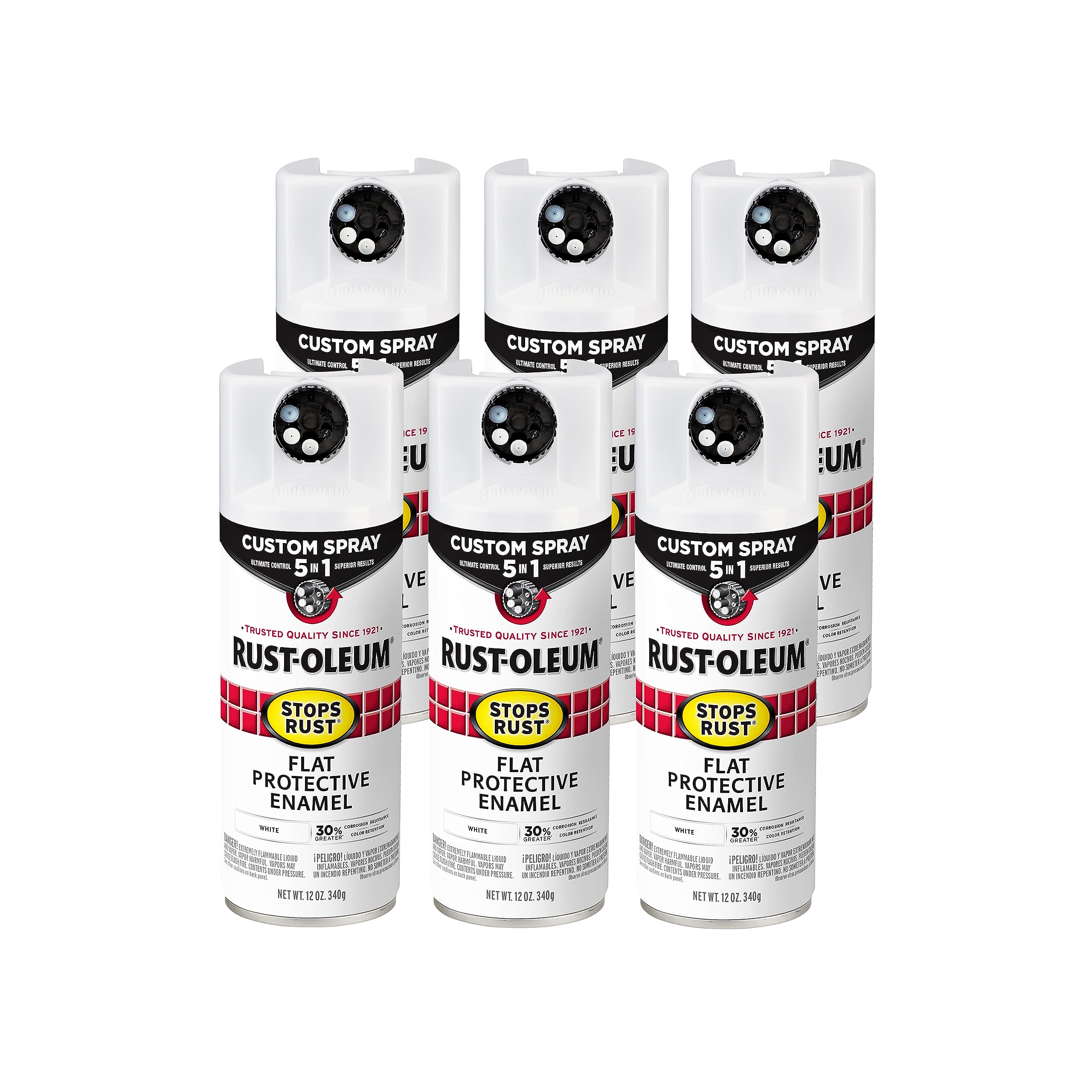 Rust-Oleum Stops Rust Custom 5-in-1 Spray Paint, Flat White