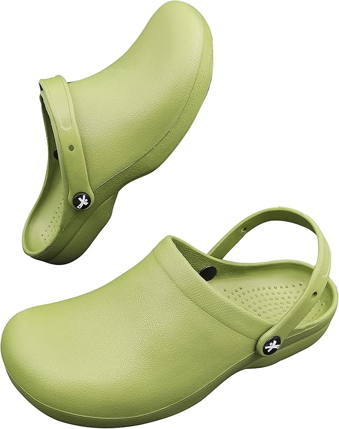 Amix Men's Clogs Without Holes Breathable Rubber Sandals, NonSlip