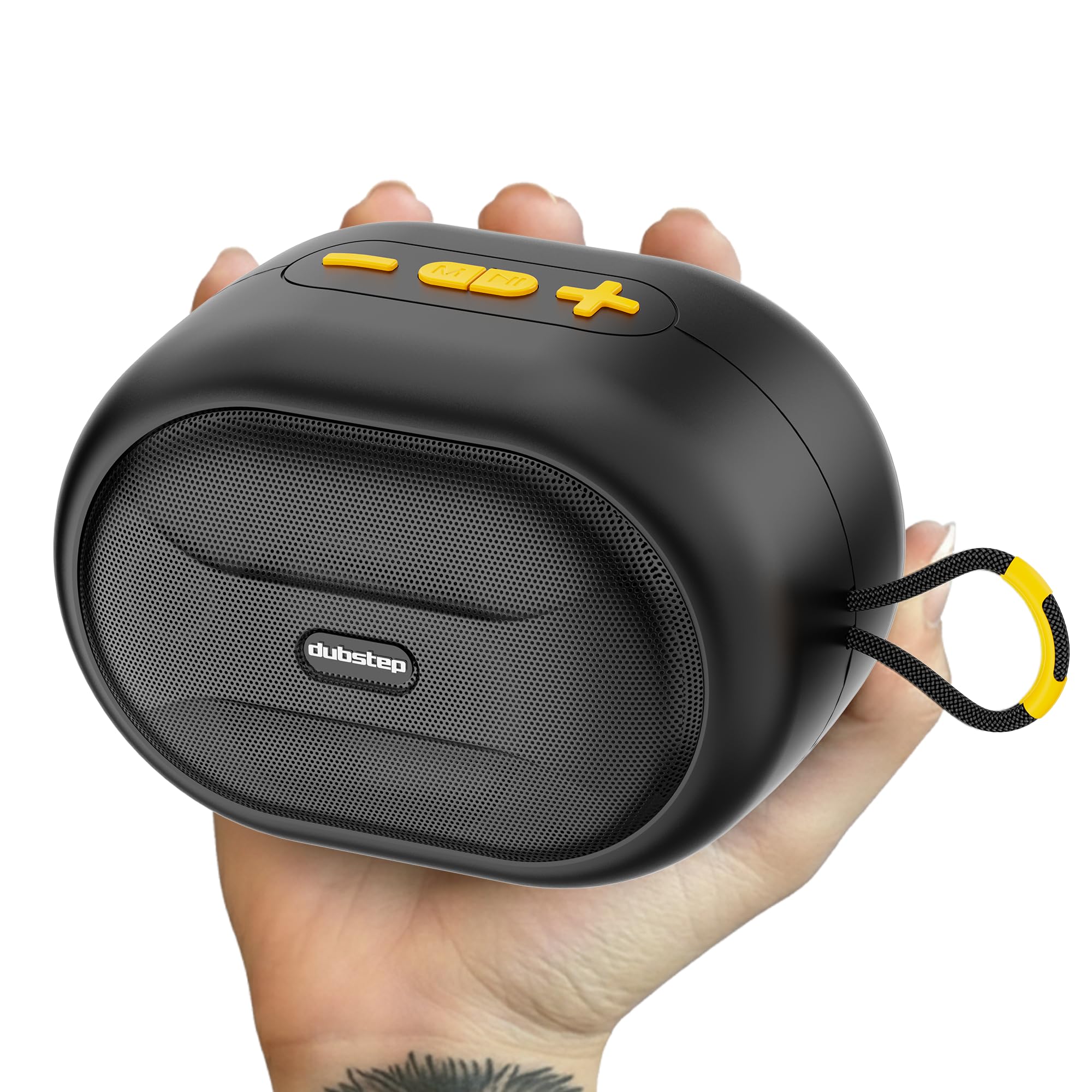 Dubstep Pop 1210 Portable Bluetooth Speaker | 12W Loud Sound, Deep Bass with XBASS, 16 Hrs Playtime, TWS Stereo Pairing, 52mm Driver, Splash-Resistant, Carry Strap (Black)-image-31