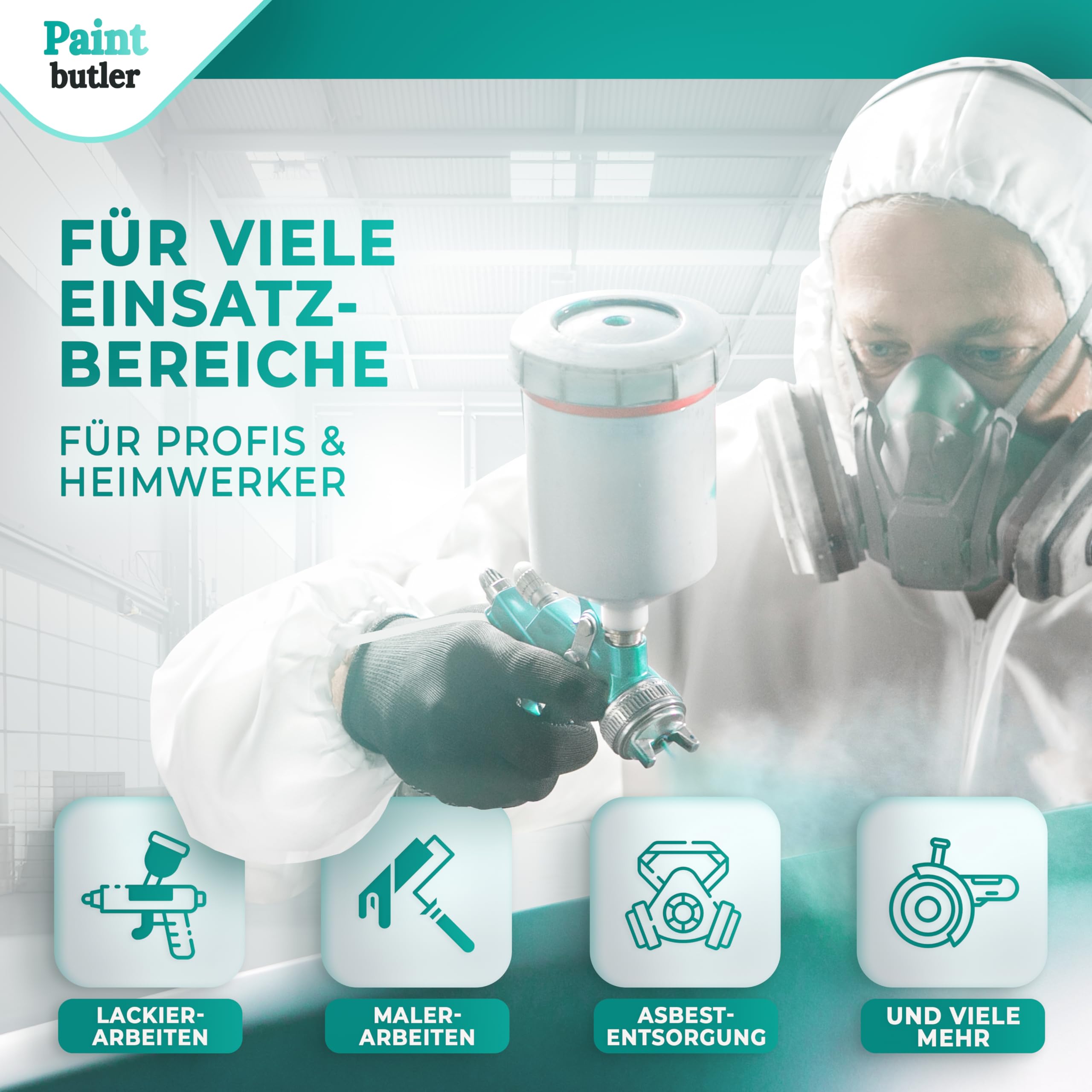 Pro - 5x Chemikalien-Schutzanzug mit Kapuze - Kat III Typ 5B & 6B - Industrie-Schutzkleidung, mikroporöser Einweg-Arbeits-Overall, Robust 60gsm, Partikeldicht (XL)
