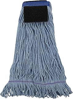 Boardwalk BWK903BL Loop-End Cotton with Scrub Pad Mop Head - Large (12/Carton)