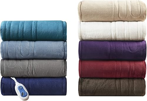Miniatura 8 de Beautyrest - Manta Eléctrica Reversible de Felpa ultraligera - Manta Eléctrica, Regulador de Múltiples Niveles de Calor Acogedor Sofá Sala de Estar,