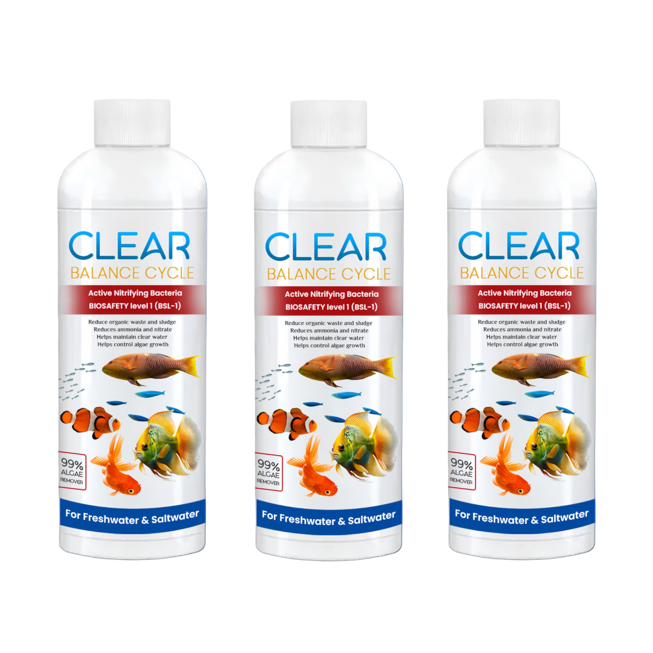SCENTORA Automatic Fish Tank Cleaner, Cleaner Balance Cycle for Fish Tank, Suitable for Fresh Water, Cloudy Water Remover for Crystal Clear Aquarium Water (600ml)