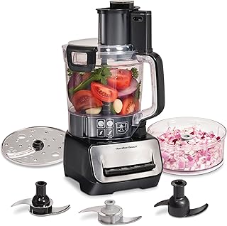 Hamilton Beach Stack & Snap Food Processor and Vegetable Chopper, Stainl...