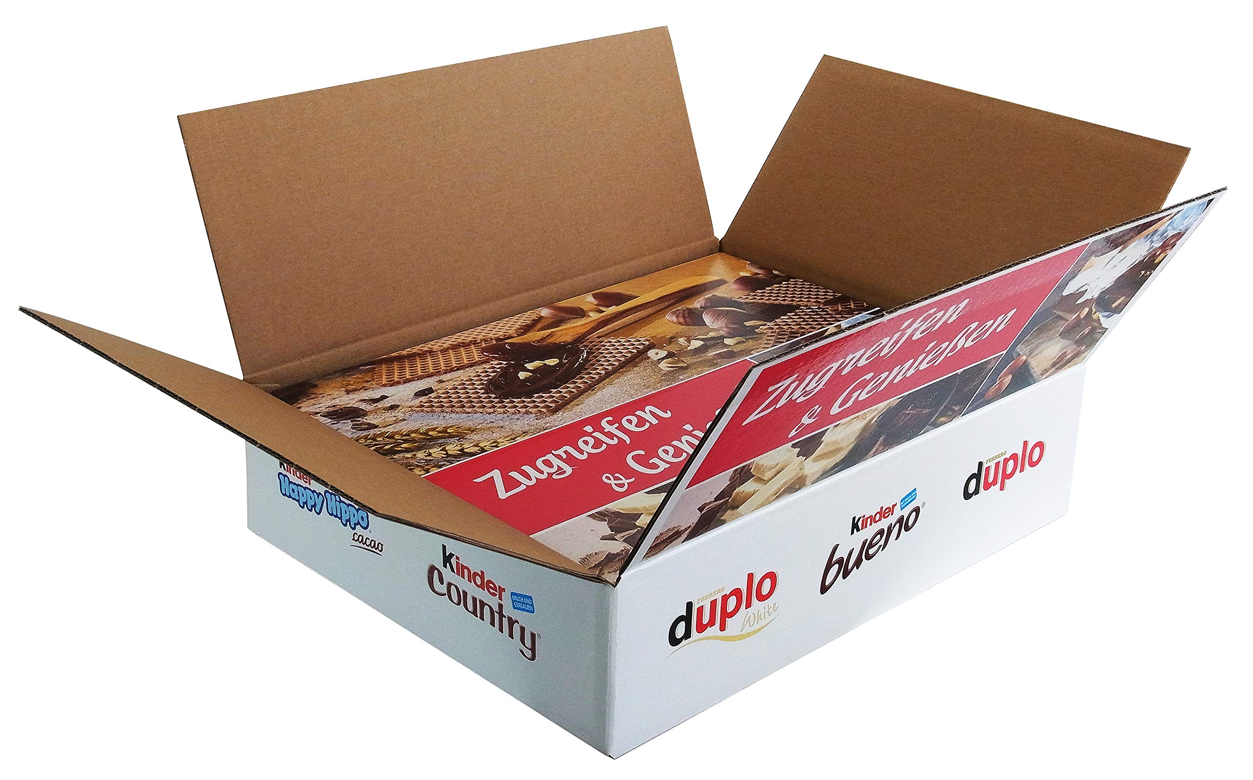 Ferrero Top Brand Box mit 78 Riegeln in 8 Sorten, mit Kinder Bueno, Kinder Country, Kinder Riegel, Duplo und Hanuta, 1er Pack (1 x 2kg)