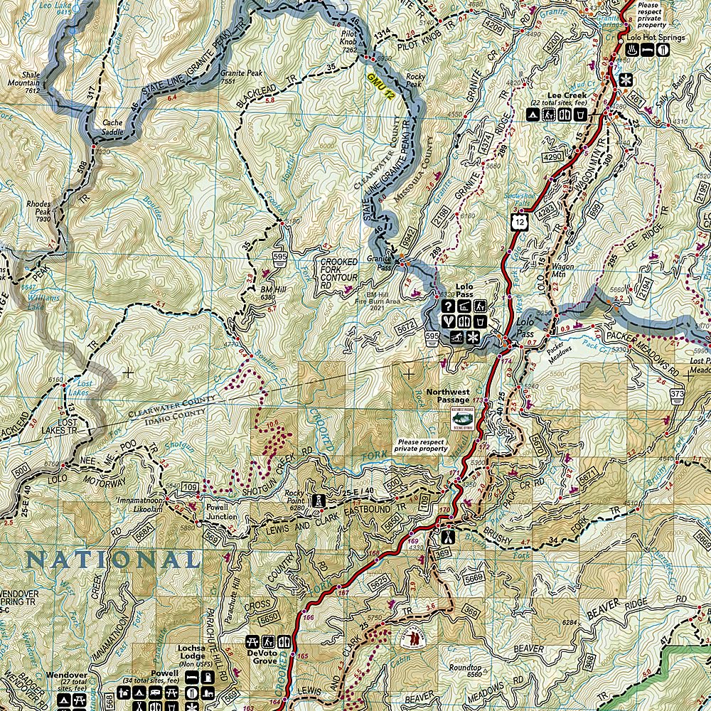 Selway-Bitterroot Wilderness (National Geographic Trails Illustrated Map, 874) - Image 3