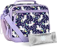 Vista 8 de Choco Mocha Lonchera con teñido anudado para niñas, loncheras para niñas, bolsa de almuerzo escolar, bolsas de hielo con correa para el hombro