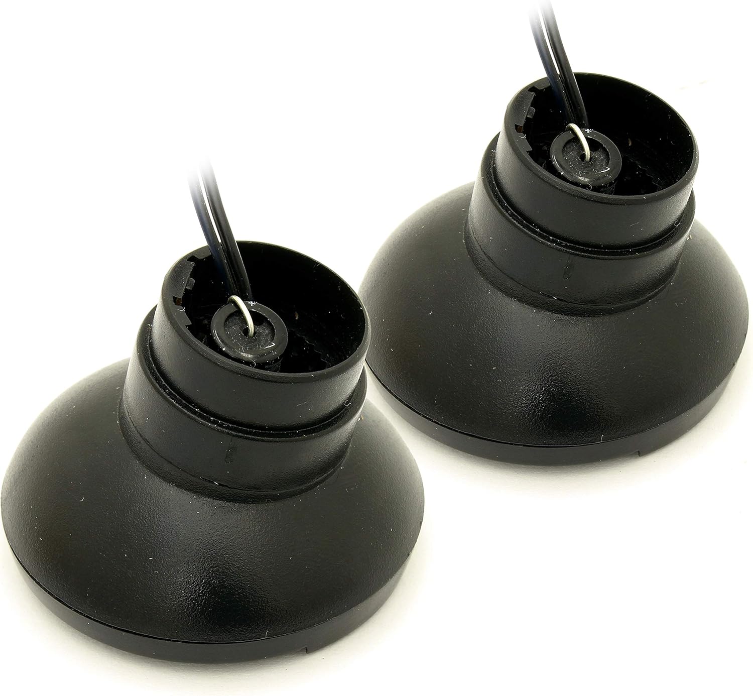 Bag view of two Focal TN-41 tweeters showing the coaxial arm