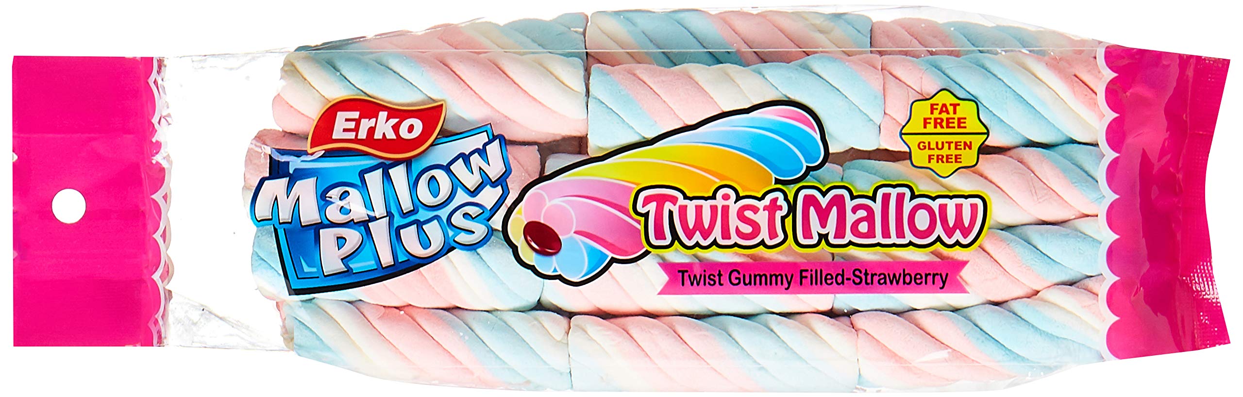 Erko Twist Mallow with Gummy Filling, 180 gm, large