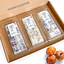 Handmade Strong Scented Soy Wax Melts Snap Bars, Long-Lasting Perfume Wax Melts, Natural Soy Wax, Perfect Wax Melts Gift Set for Home, Office, or Special Occasions (Autumn Collection)