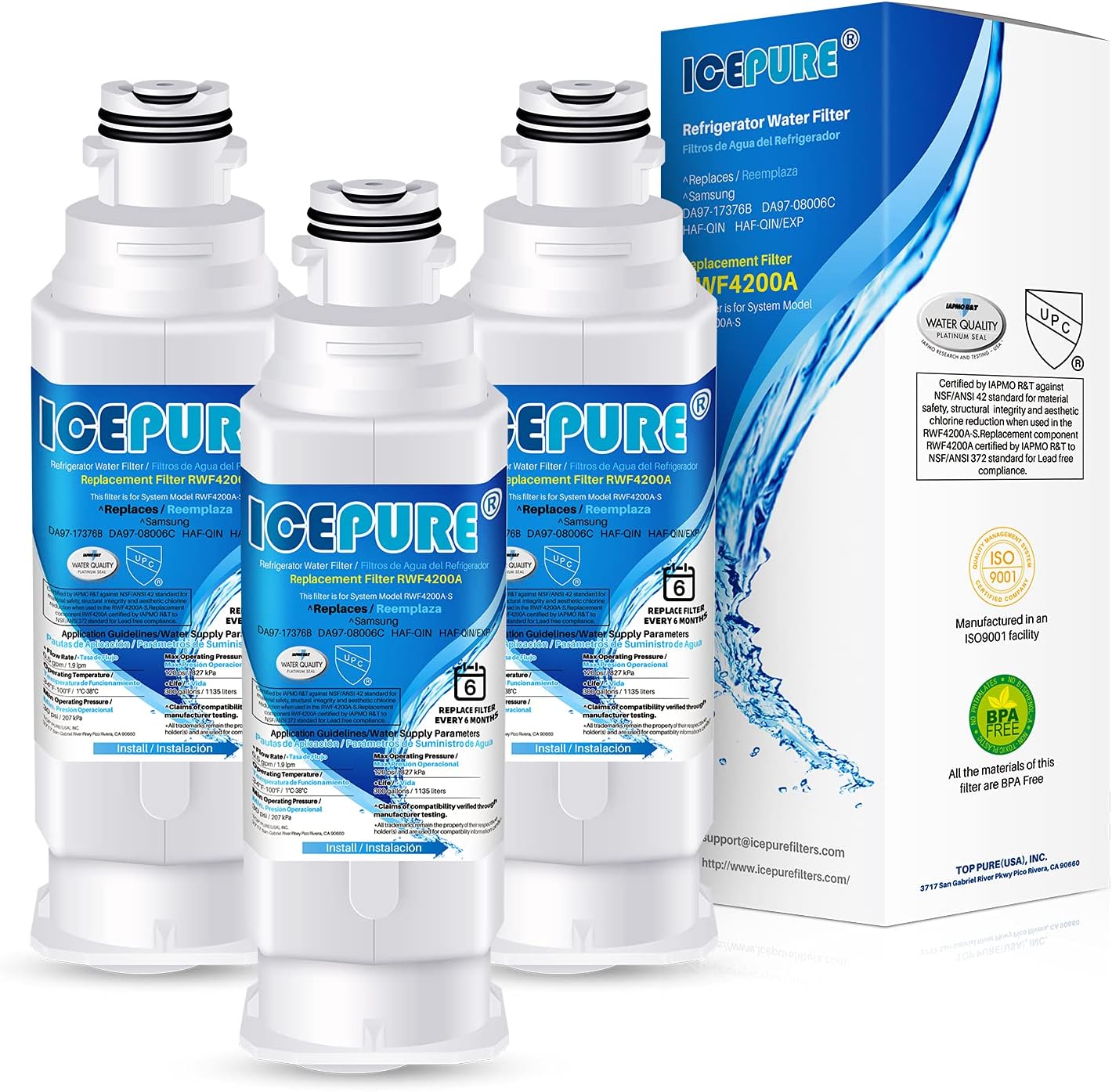 ICEPURE DA9717376B Replacement for Samsung HAFQIN/EXP, HAFQIN, DA9708006C