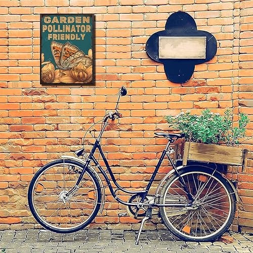 Vista 155 de LIUAXICIA Letreros de metal divertidos para jardín, letreros de metal con diseño de colibrí, para garaje, hogar, cafetería, bar, granja, pared