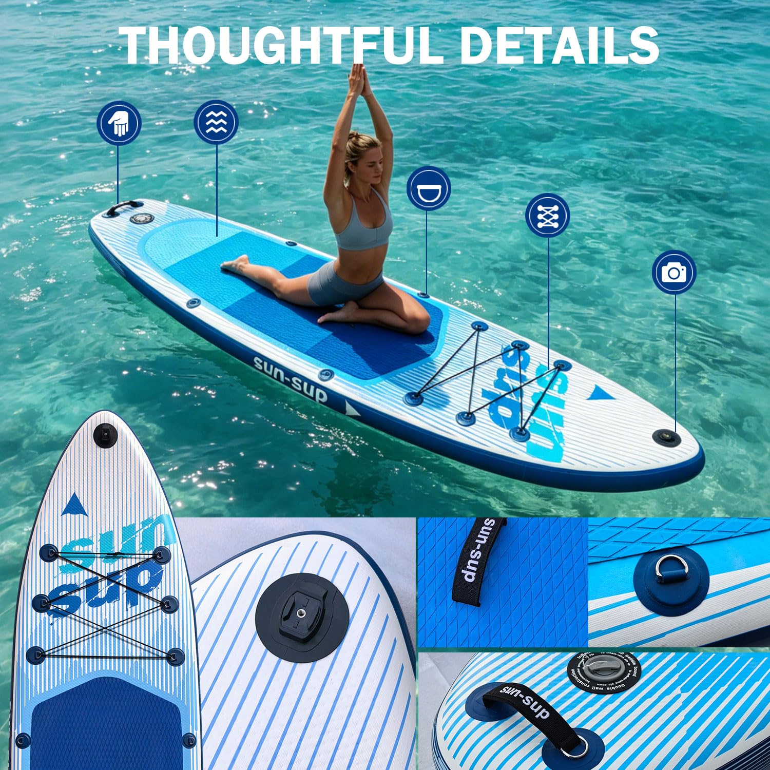 Amazon | SUN‑SUP インフレータブルサップボード 320×84×15cm SUP
