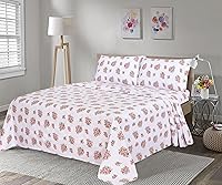 Vista 2 de RUVANTI Flannel Sheets Twin Size - 100% Cotton Double Brushed Twin Sheets Set, Deep Pockets 16 Inches, All Seasons Breathable & Extra Soft Bed Bali